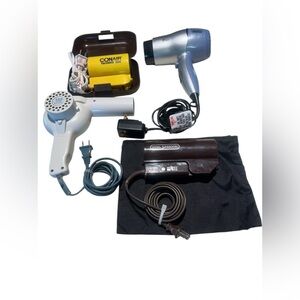 TRAVEL HAIR DRYERS Sasson Wahl ConAir Windmere Portable Hair Dryers. All work!